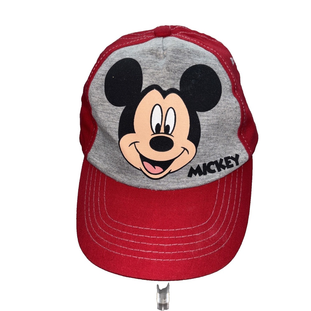 Kid's Disney Mickey Mouse Red‎ Screen Print Tack Closure Baseball Cap